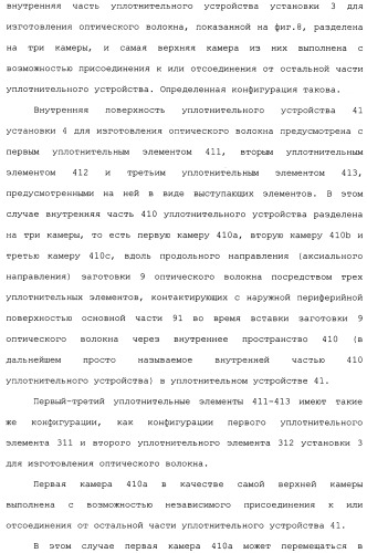 Установка для изготовления оптического волокна и способ изготовления оптического волокна (патент 2482078)