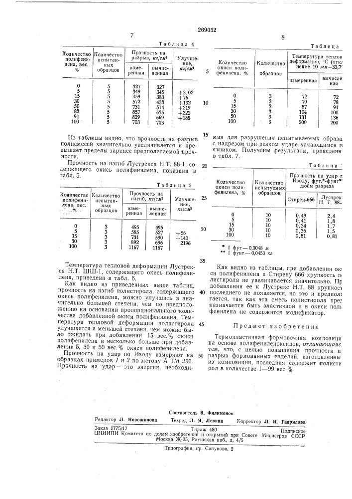 Патент ссср  269052 (патент 269052)