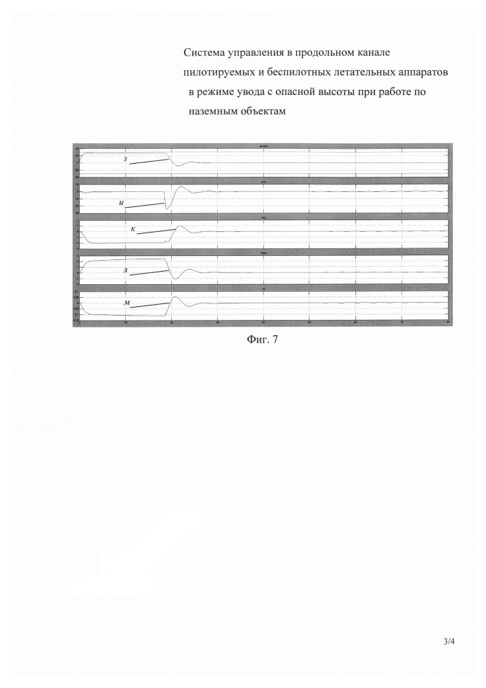 Система управления в продольном канале пилотируемых и беспилотных летательных аппаратов в режиме увода с опасной высоты при работе по наземным объектам (патент 2644048)