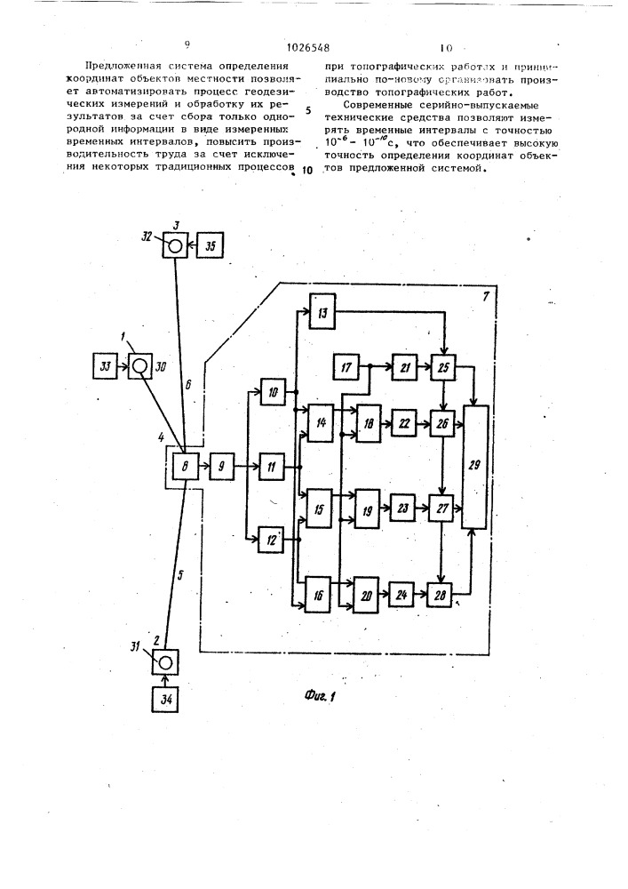 Система для определения координат объектов местности (патент 1026548)