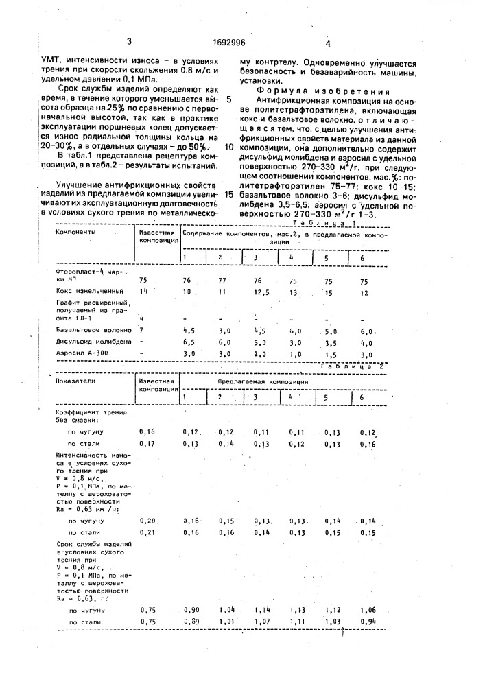 Антифрикционная композиция (патент 1692996)