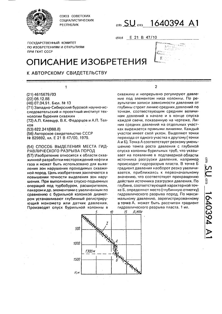 Способ выделения места гидравлического разрыва пород (патент 1640394)