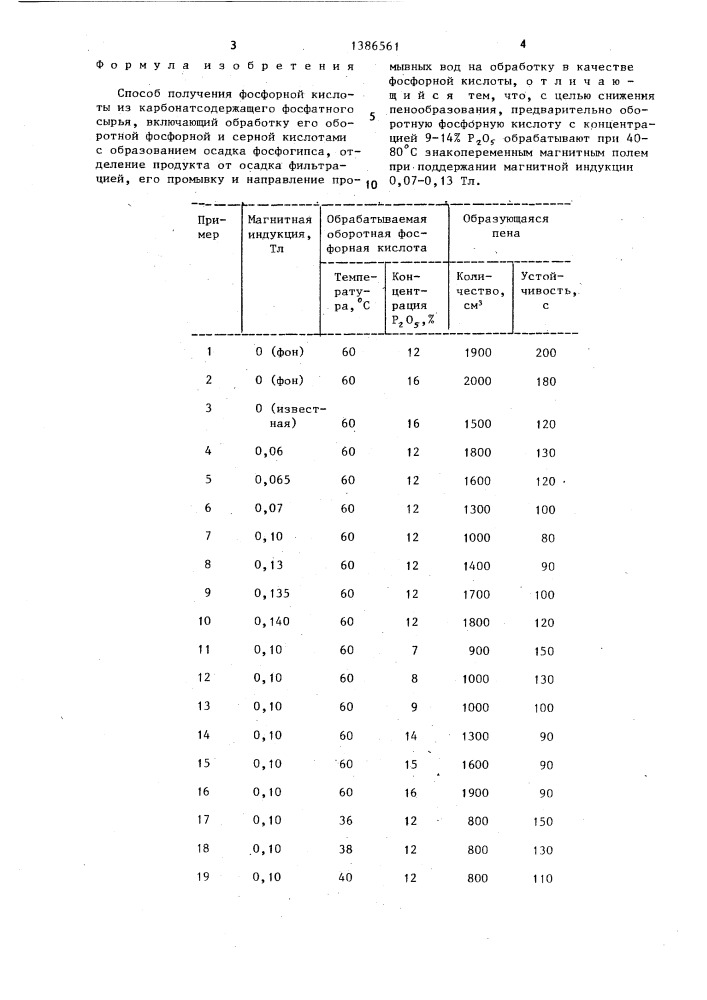 Способ получения фосфорной кислоты (патент 1386561)