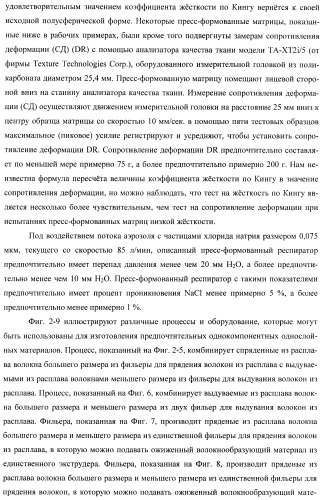 Пресс-формованный однокомпонентный однослойный респиратор с бимодальной однокомпонентной однослойной средой (патент 2399390)