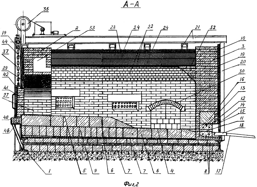 Отражательная печь для переплава алюминиевого лома (патент 2649481)