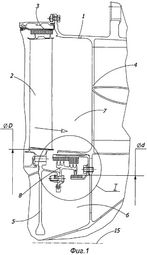 Турбина низкого давления газотурбинного двигателя (патент 2507401)