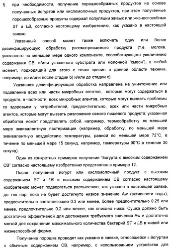 Порошкообразный кисломолочный продукт или йогурт с высоким содержанием молочнокислых микроорганизмов (патент 2452185)