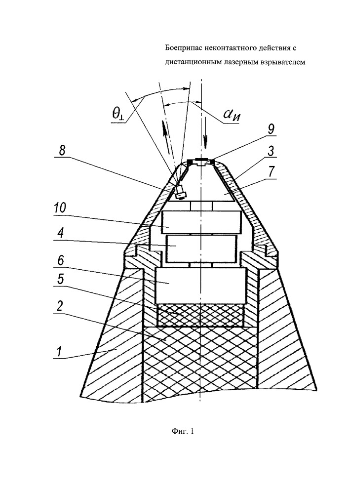 Боеприпас неконтактного действия с дистанционным лазерным взрывателем (патент 2655705)