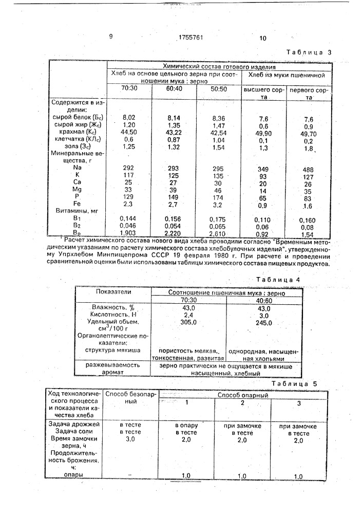 Способ производства диетического хлеба (патент 1755761)