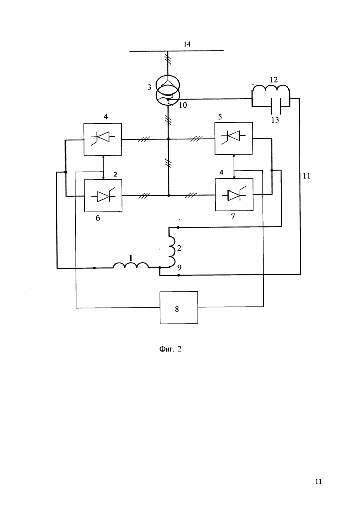 Система возбуждения асинхронизированной электрической машины (патент 2642488)
