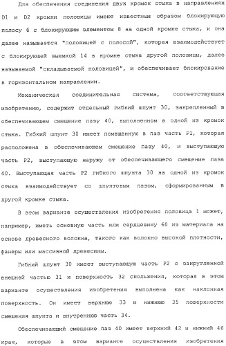 Механическое соединение половиц при помощи гибкого шпунта (патент 2373348)