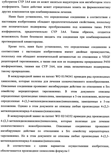 Производные хиназолина в качестве ингибиторов src тирозинкиназы (патент 2350618)