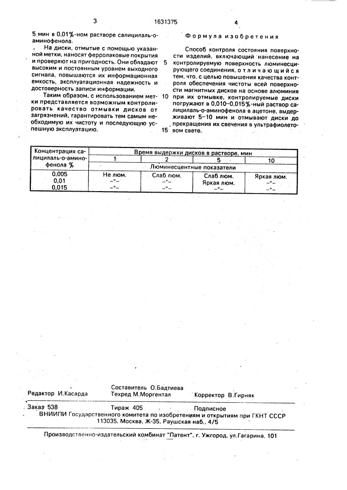 Способ контроля состояния поверхности изделий (патент 1631375)