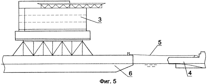 Способ транспортировки и постановки на точке морской стационарной платформы и устройство для транспортировки и постановки на точке морской стационарной платформы по упомянутому способу (патент 2459034)