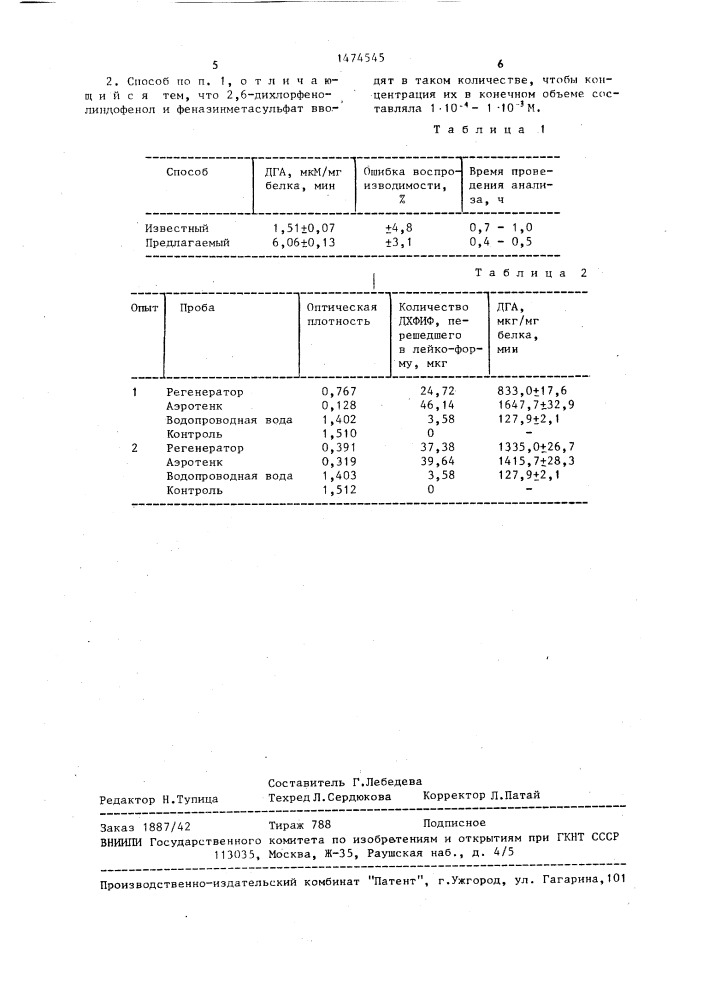 Способ контроля качества биохимической очистки сточных вод и состояния активного ила (патент 1474545)