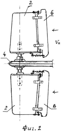 Колеблющаяся консоль с поворотными закрылками основной лопасти ветро-и гидроустановки (патент 2546373)