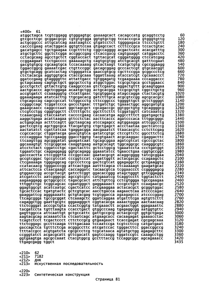 Векторы для экспрессии простатоассоциированных антигенов (патент 2650860)