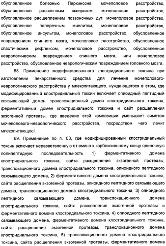 Способы лечения мочеполовых-неврологических расстройств с использованием модифицированных клостридиальных токсинов (патент 2491086)
