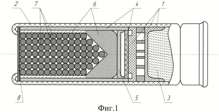Контейнерное устройство для компактной доставки дробового снаряда (патент 2457426)