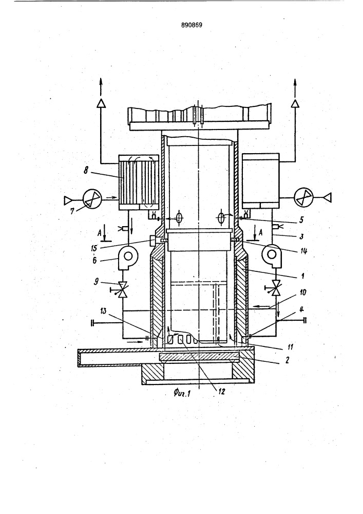 Транспортно-перезарядный контейнер для перегрузки активной зоны ядерного реактора (патент 890869)