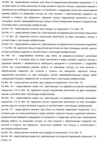 Способ разгрузки колец подшипника качения от действия центробежных сил (варианты) и подшипник качения (варианты) (патент 2398976)