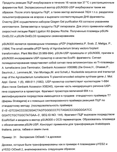 Способ получения полиненасыщенных жирных кислот в трансгенных растениях (патент 2449007)