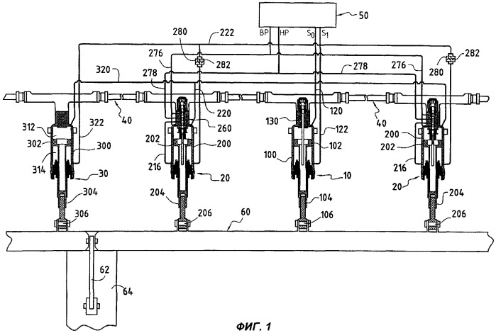 Привод на основе синхронизированных гидроцилиндров, реактивное сопло турбореактивного двигателя ( варианты) и турбореактивный двигатель (патент 2311553)