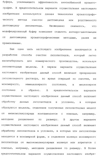 Способ очистки липопептида (варианты), антибиотическая композиция на основе очищенного липопептида (варианты) (патент 2311460)