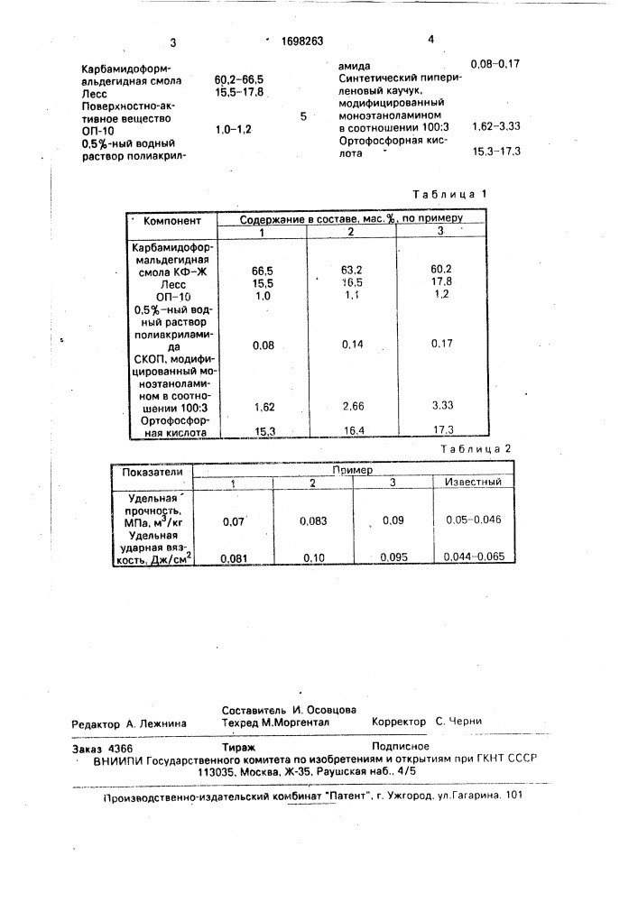 Композиция для пенопласта (патент 1698263)
