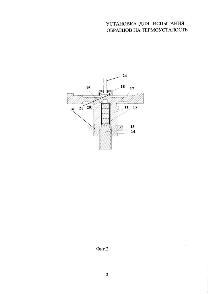 Установка для испытания образцов на термоусталость (патент 2628308)