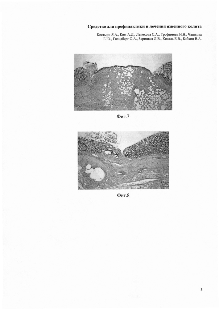 Средство для профилактики и лечения язвенного колита (патент 2649119)