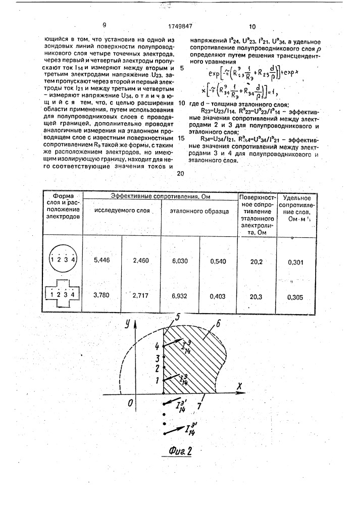 Способ измерения удельного сопротивления полупроводниковых слоев (патент 1749847)