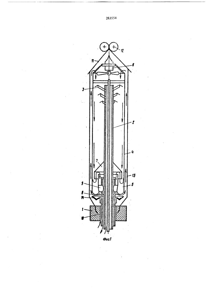 Устройство для охлаждения рукавных полимерных пленок (патент 283554)