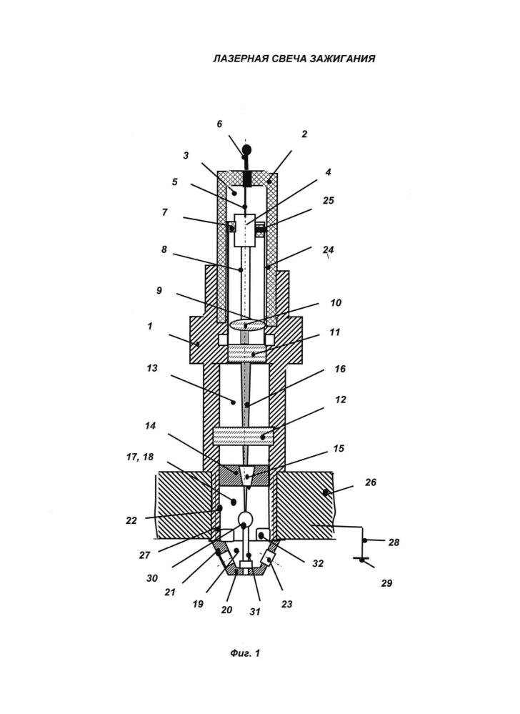 Лазерная свеча зажигания (патент 2645363)