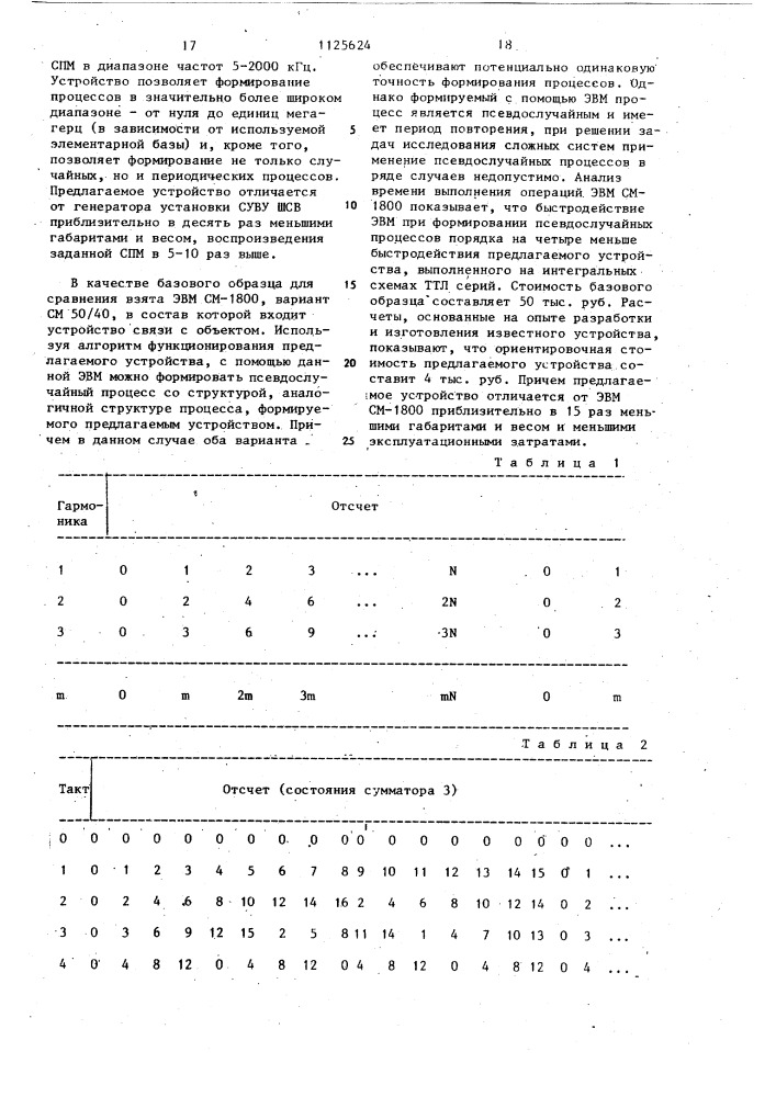 Генератор случайного процесса (его варианты) (патент 1125624)