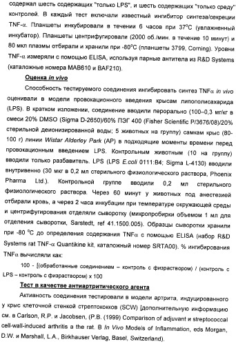 Производные амидов, несущие циклопропиламинокарбонильный заместитель, пригодные в качестве ингибиторов цитокинов (патент 2382028)