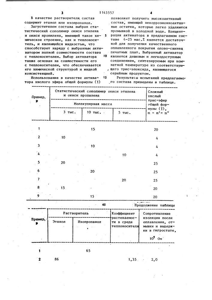 Состав для пайки и оплавления гальванического покрытия (патент 1143557)