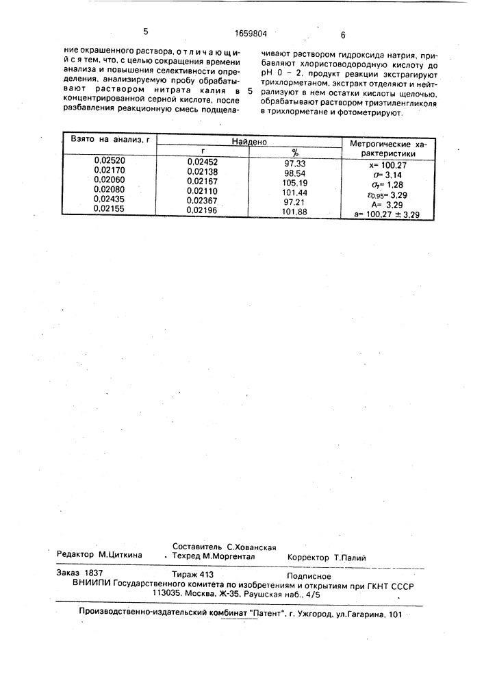 Способ определения трикрезилфосфата (патент 1659804)