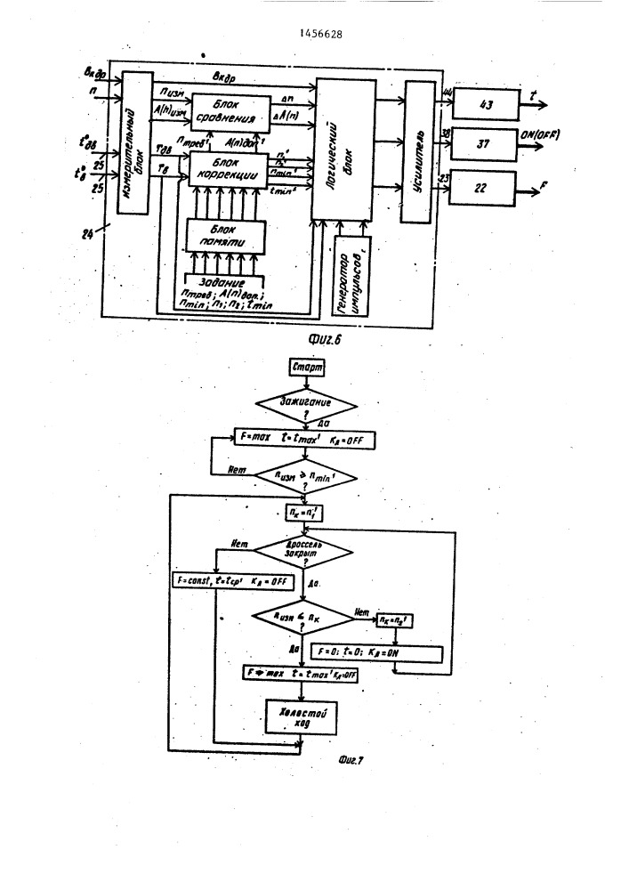 Система питания карбюраторного двигателя внутреннего сгорания (патент 1456628)