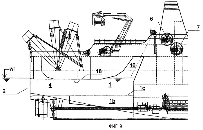 Траловое судно со шлюзовой камерой (патент 2278057)