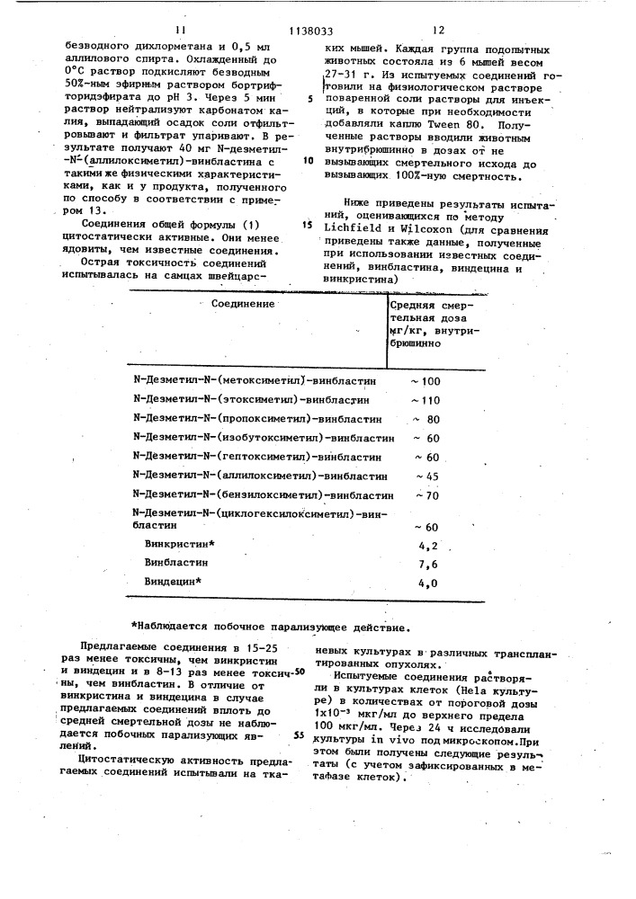 Способ получения производных винбластина или их эпимеров (патент 1138033)