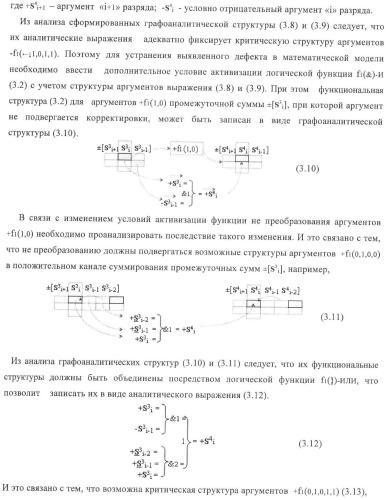 Функциональная структура корректировки аргументов промежуточной суммы &#177;[s3i] параллельного сумматора в позиционно-знаковых кодах f(+/-) (патент 2378681)