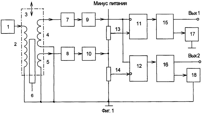 Устройство для измерения линейных перемещений (патент 2423662)