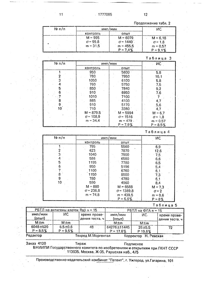 Способ определения областной трансформации лимфоцитов (патент 1777085)