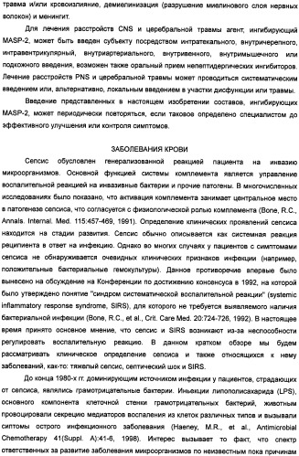 Способ лечения заболеваний, связанных с masp-2-зависимой активацией комплемента (варианты) (патент 2484097)