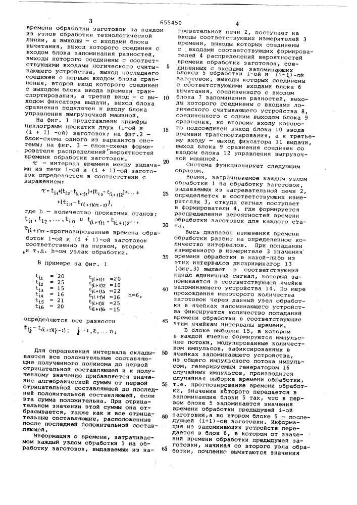 Система управления ритмом работы прокатных станов (патент 655450)