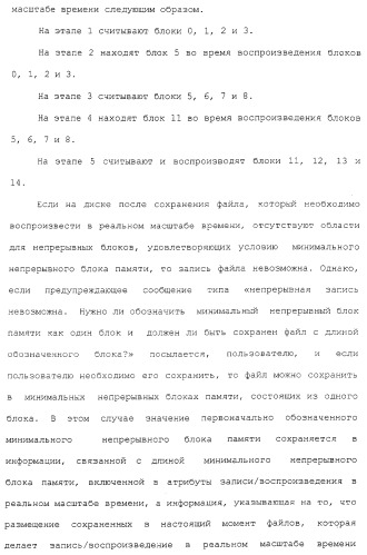 Способ записи на носитель записи и воспроизведения с него информации в реальном масштабе времени (патент 2310243)