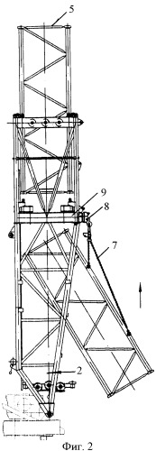 Способ подращивания башни башенного крана (патент 2375296)