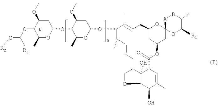 Производные авермектина в1 и моносахарида авермектина в1, имеющие алкоксиметильный заместитель в положении 4&quot;- или 4&#39;- (патент 2330857)