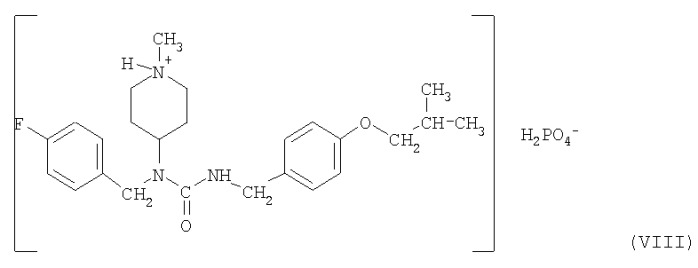 Соли n-(4-фторбензил)-n-(1-метилпиперидин-4-ил)-n`-(2-метилпропилокси)фенилметил)карбамида и их приготовление (патент 2387643)